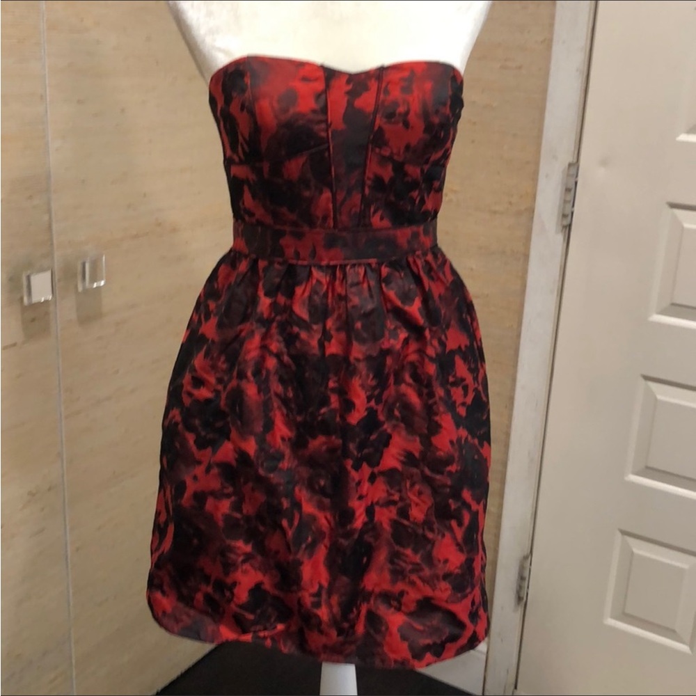 Aqua Strapless Cocktail Dress